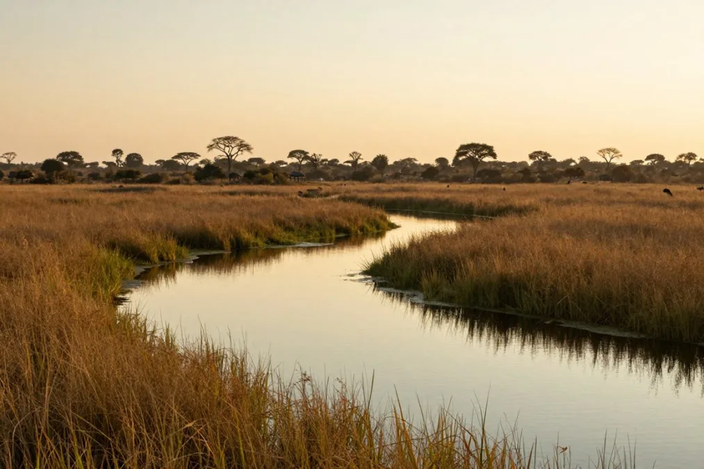 Botswana's Okavango Delta showcasing peaceful waterways and wildlife