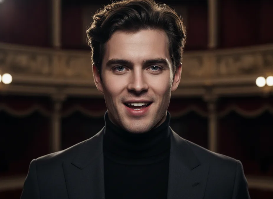 British actor with passionate expression