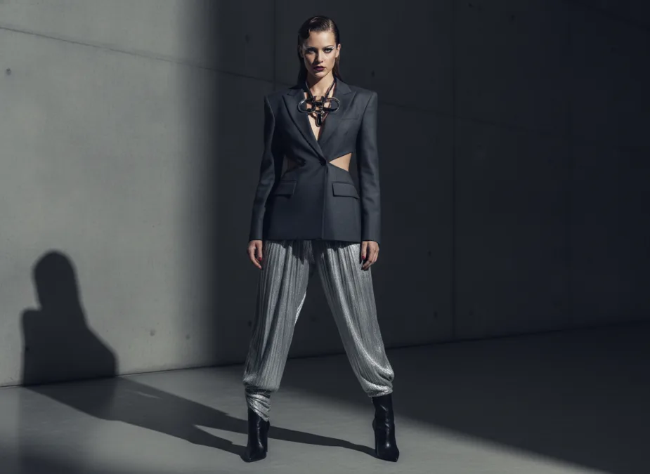 Champion athlete with fashion-forward style