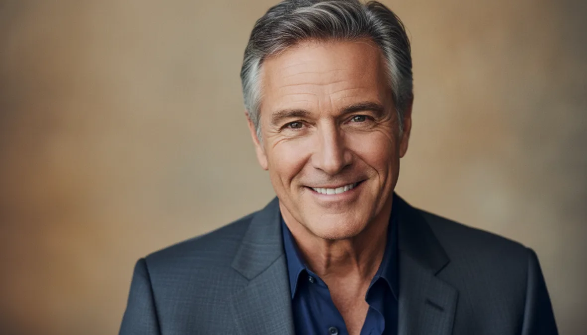 Charismatic actor portrait with warm personality