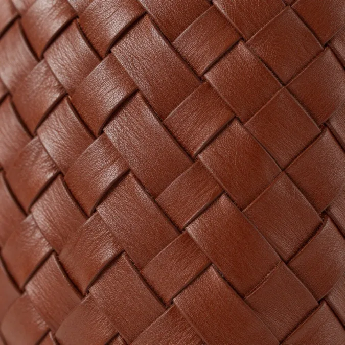 Close-up detail of Bottega Veneta intrecciato weave pattern