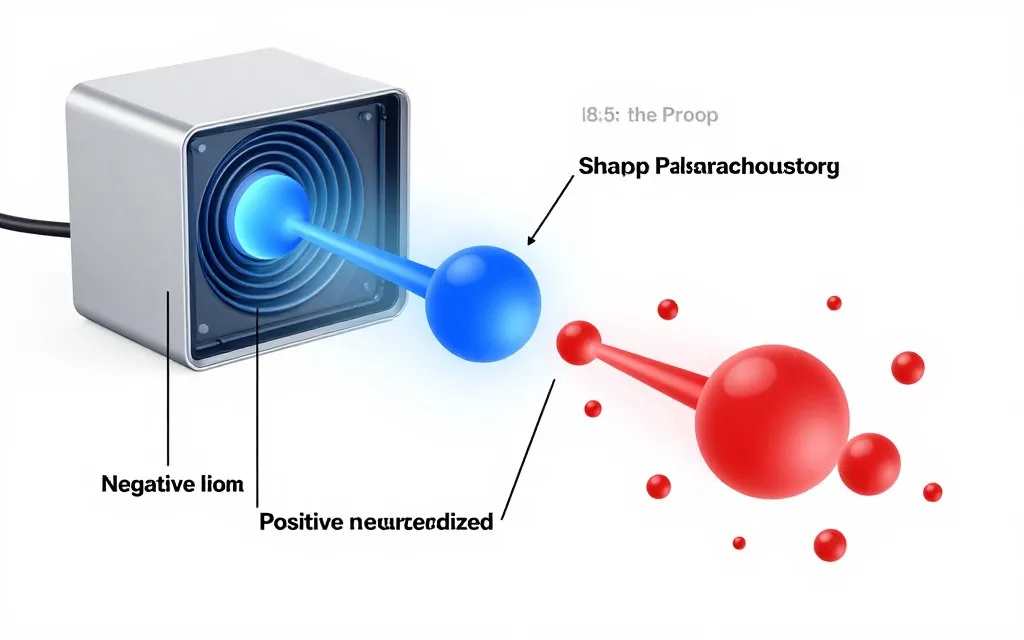 Close-up of Sharp Plasmacluster Ion technology visualization