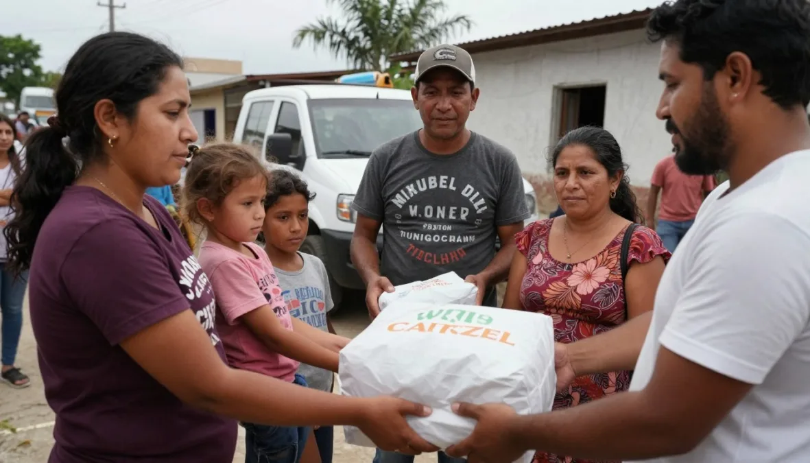 Community affected by cartel violence showing displacement and impact