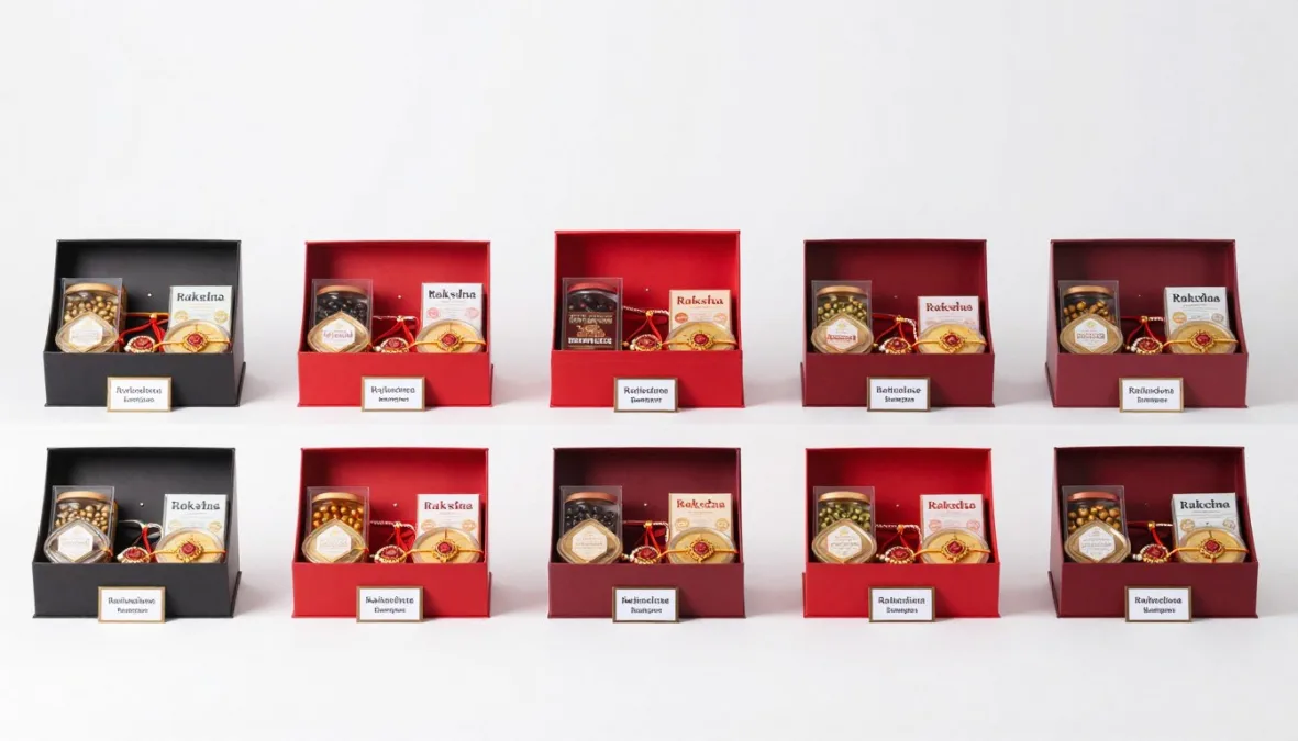 Comparison chart of all rakhi hampers side by side