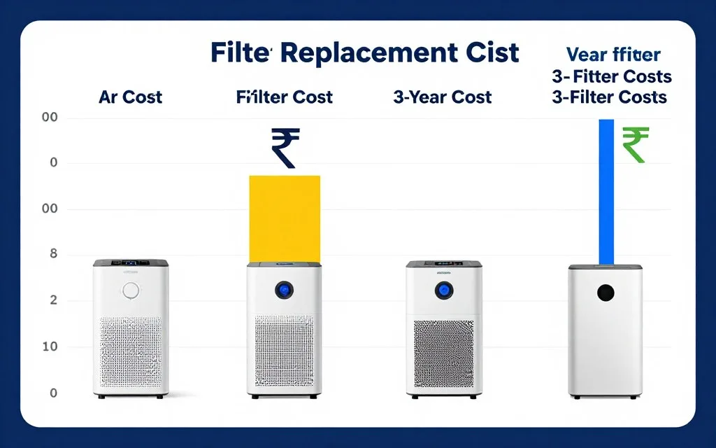 Comparison of air purifier filter replacement costs