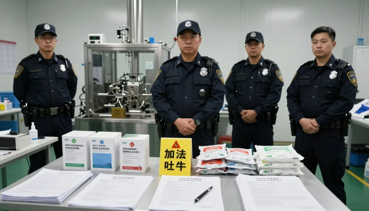 Counterfeit pharmaceutical production facility raid