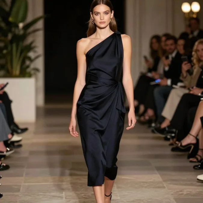 Elegant evening midi dress for special occasions