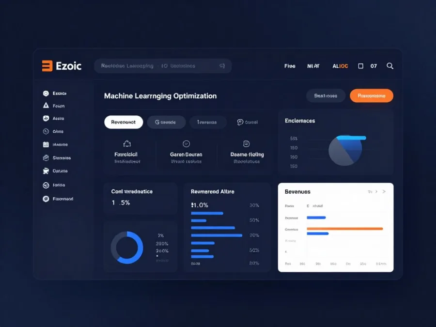 Ezoic artificial intelligence optimization dashboard