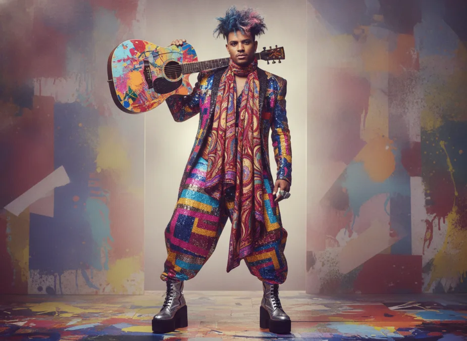 Fashion-forward musician with bold style choices