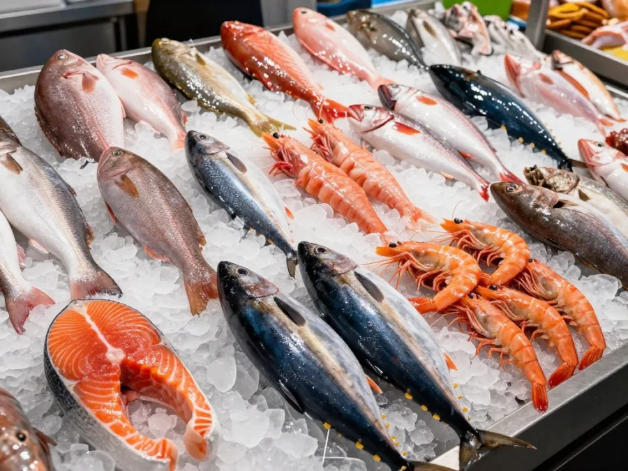Fresh fish and seafood varieties consumed globally
