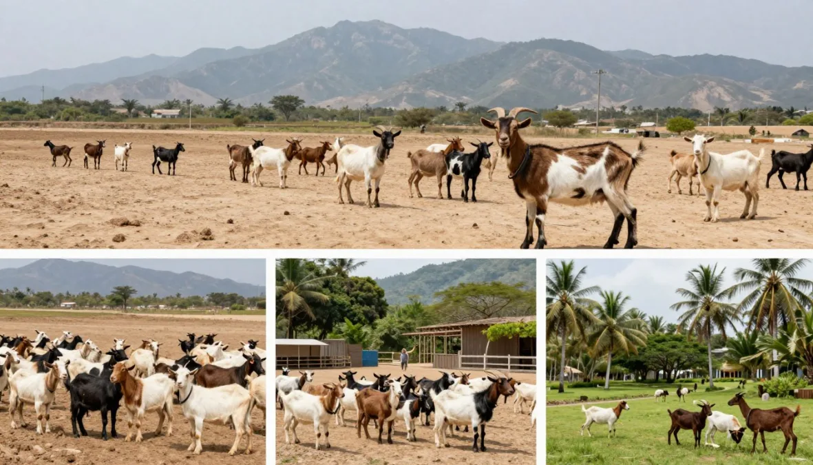Goat farming in diverse climates showing adaptability