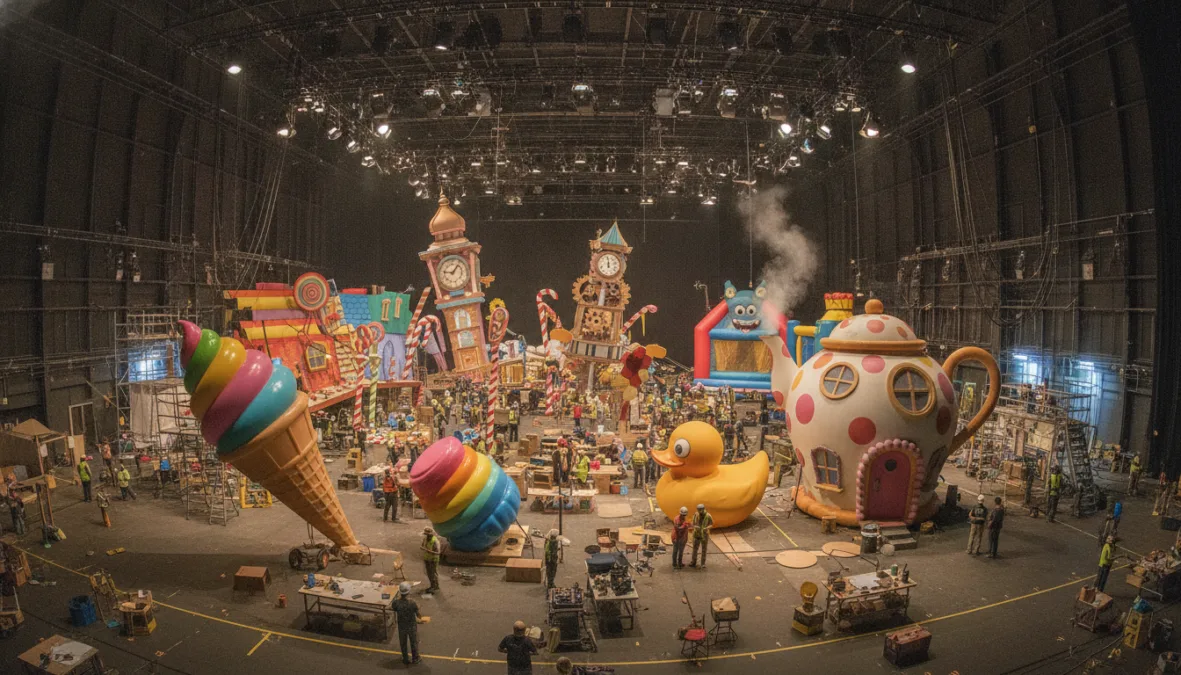 Golmaal 5 elaborate comedy set construction