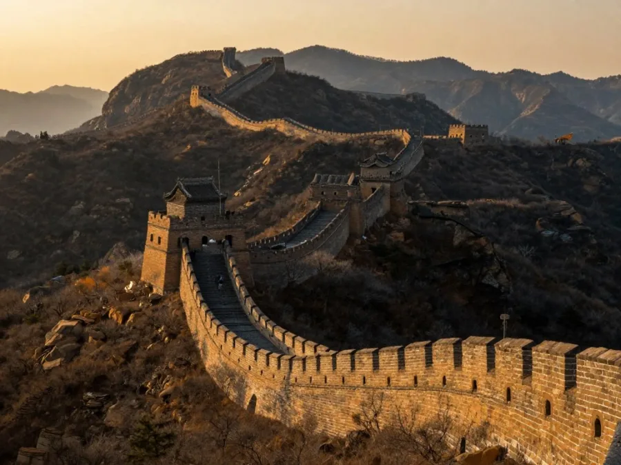 Great Wall of China near border region