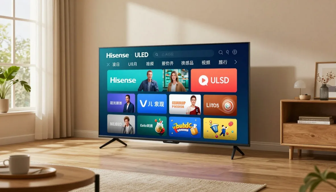 Hisense ULED Android TV in family entertainment room