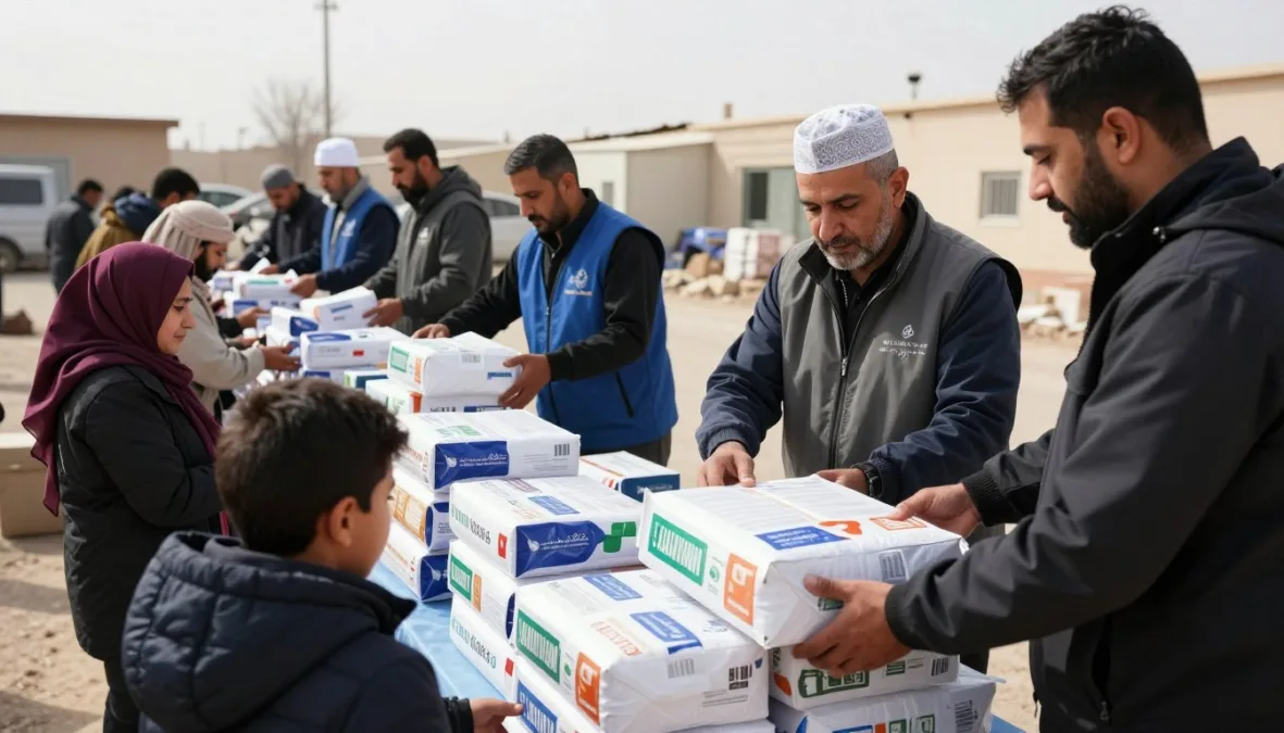 Humanitarian aid distribution during 2026 Strait of Hormuz War crisis