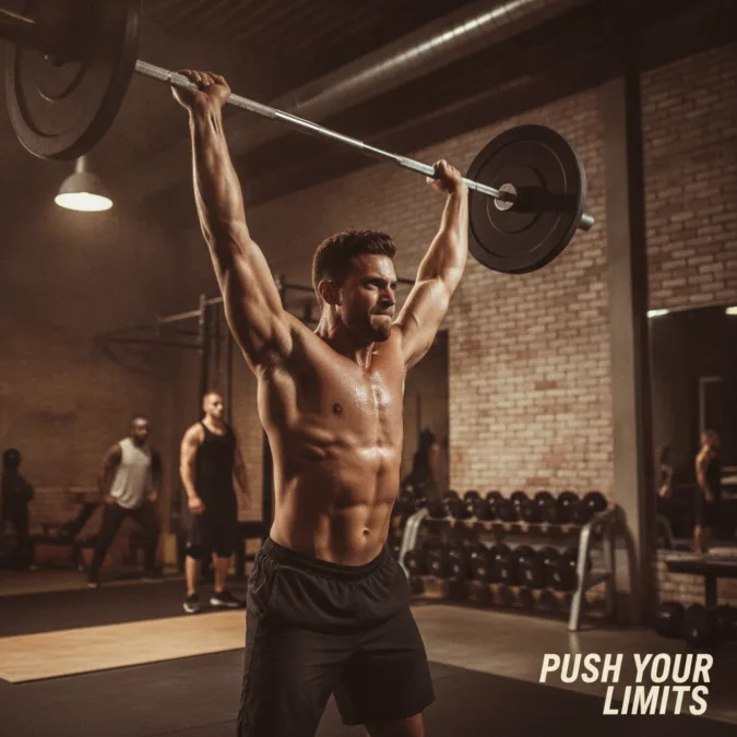 Intense workout training session