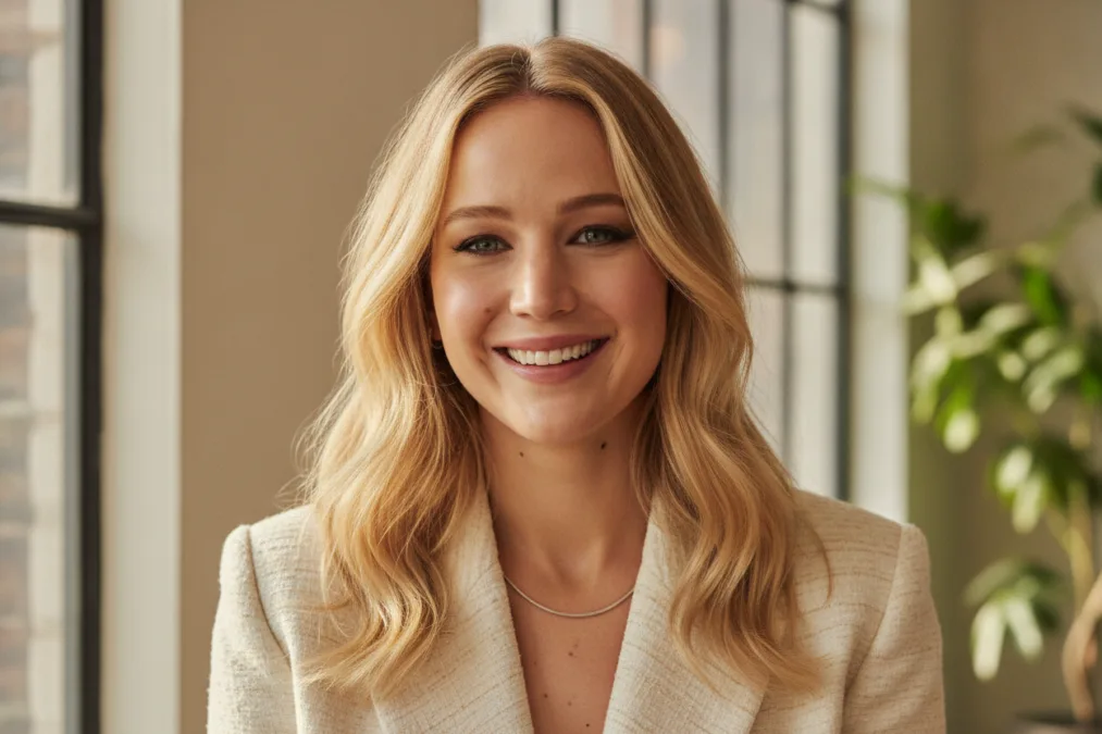 Jennifer Lawrence radiant portrait with genuine smile