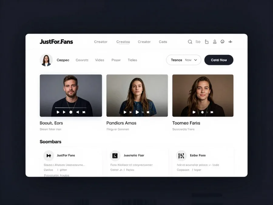 JustFor.Fans platform showing premium features and customization options for adult content creators
