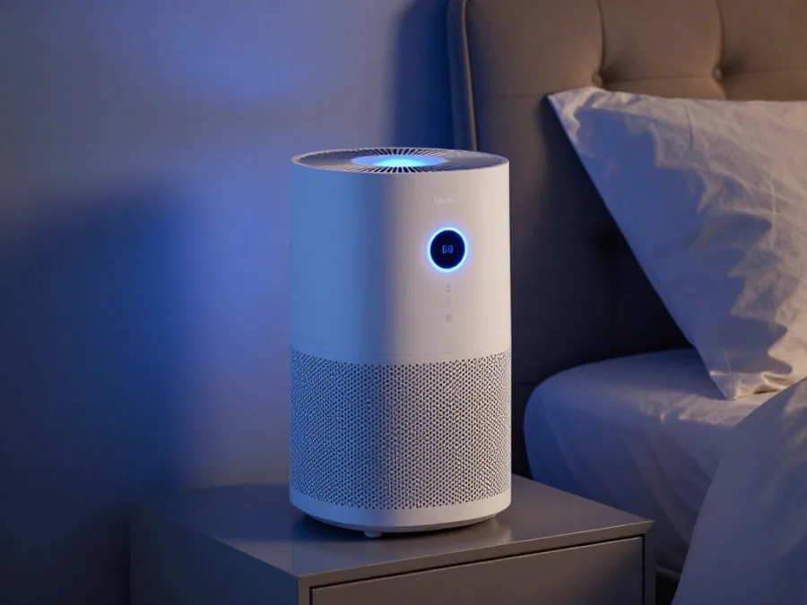 Levoit Core 300 air purifier with night light feature