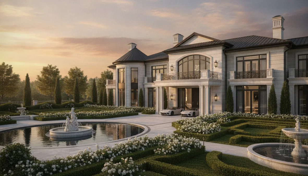 Luxury mansion or estate exterior