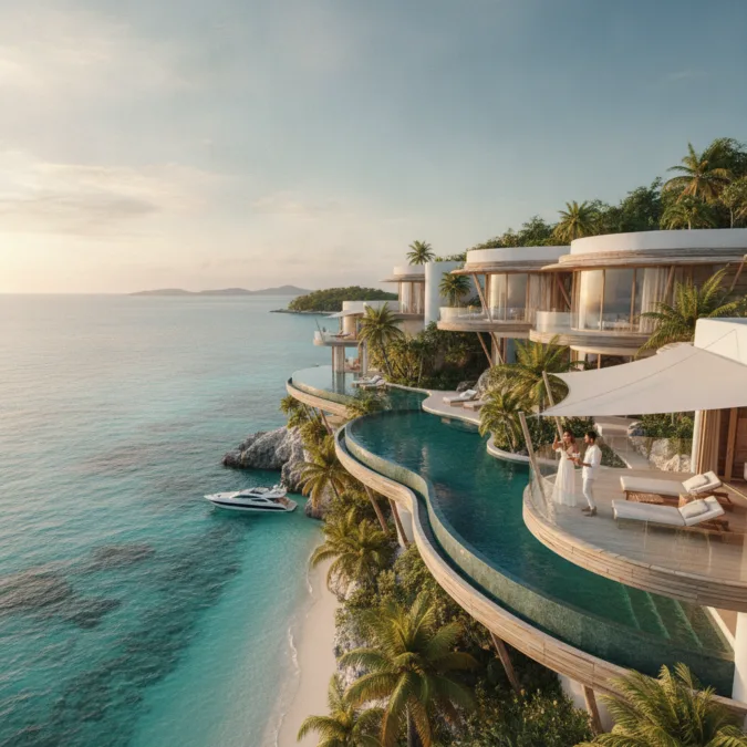 Luxury travel destination showcase