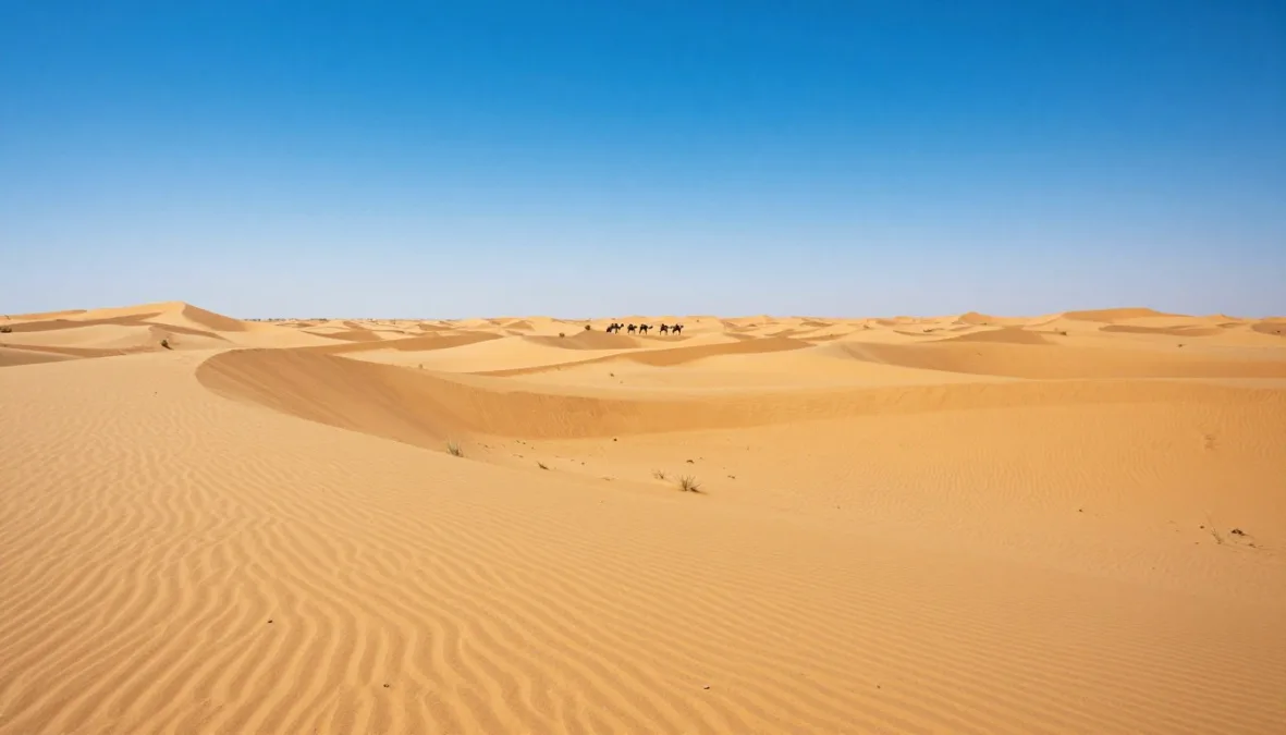 Mauritania's endless Sahara desert creating perfect silence