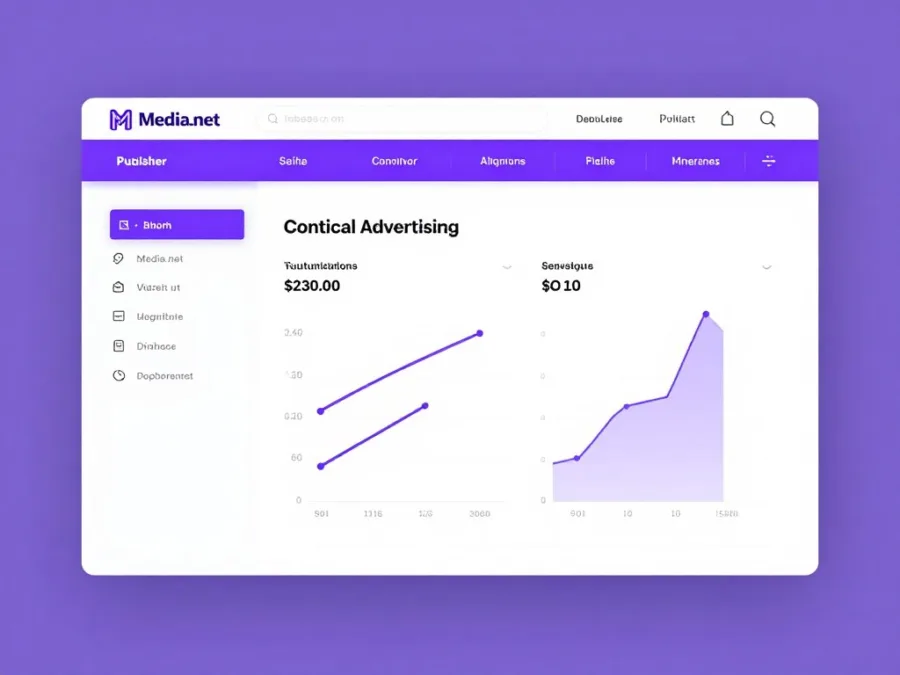 Media.net advertising platform dashboard