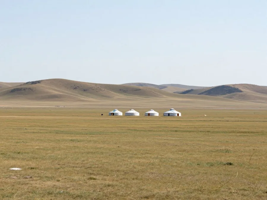 Mongolian steppe landscape near Chinese border