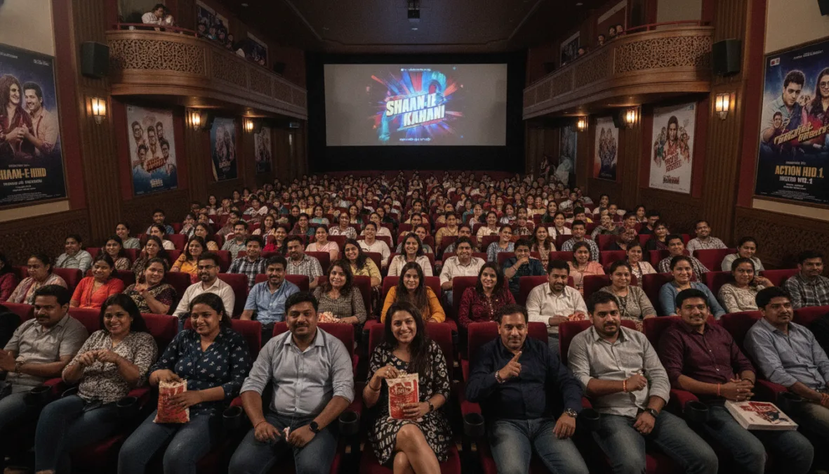 Movie theater audience excited for upcoming releases
