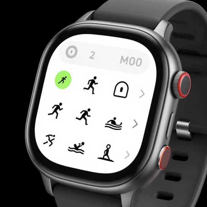 Multiple sports modes on smartwatch display