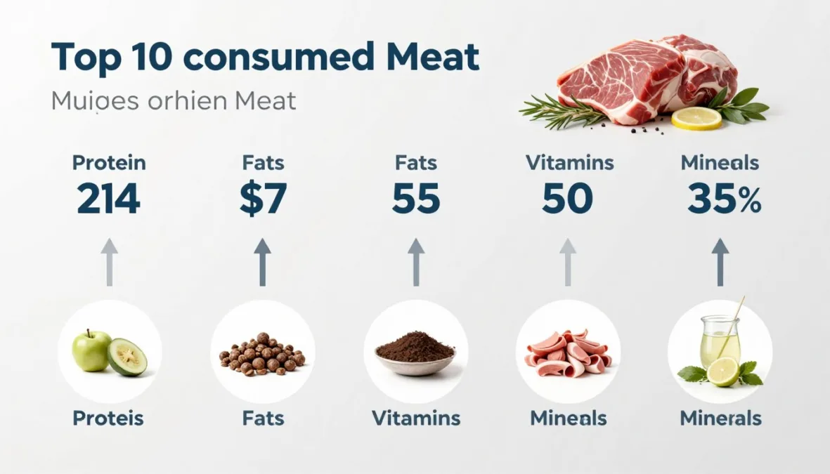 Nutritional breakdown of different meats with health information
