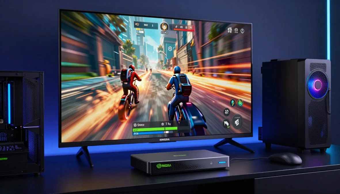 Nvidia Shield TV Pro in gaming setup with 4K content