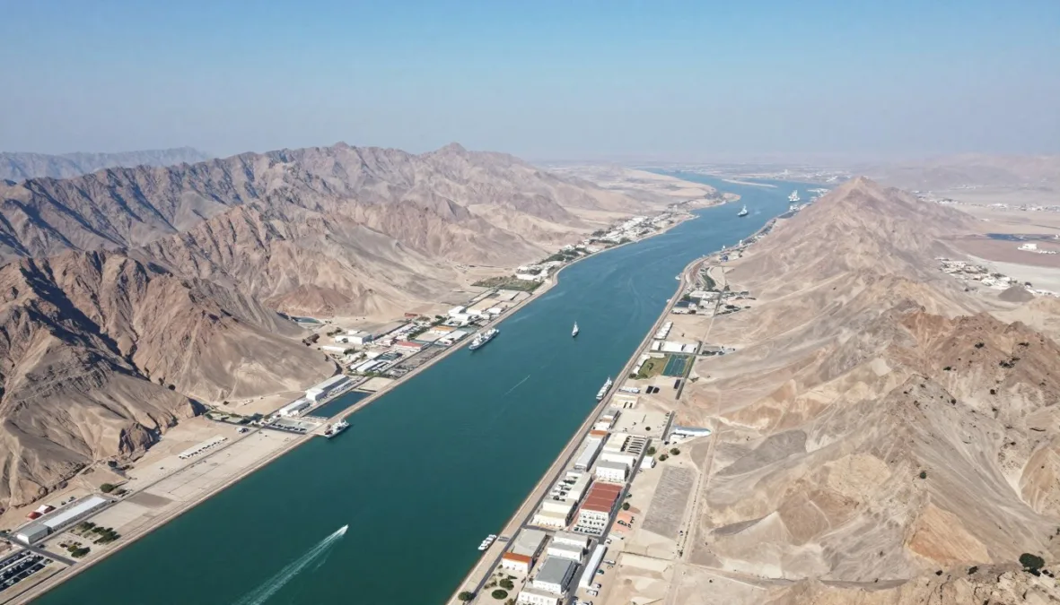 Omani coastline along Strait of Hormuz during 2026 Iran War