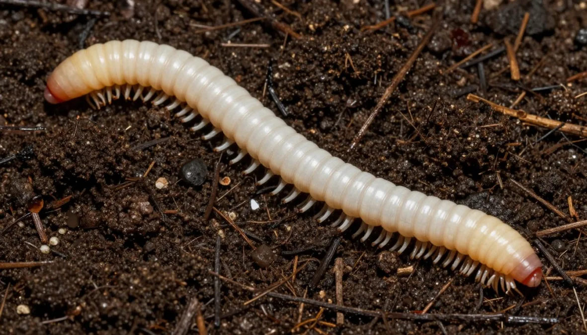 Oregon giant earthworm specimen showing pale white coloration and impressive length characteristic of the species