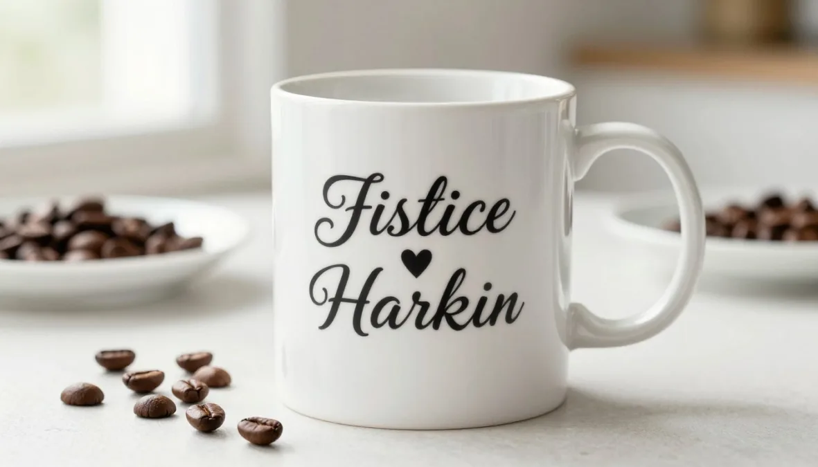 Personalized coffee mug with sibling names printed
