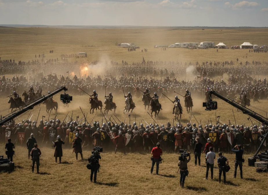 Prithviraj epic battle sequence with cavalry