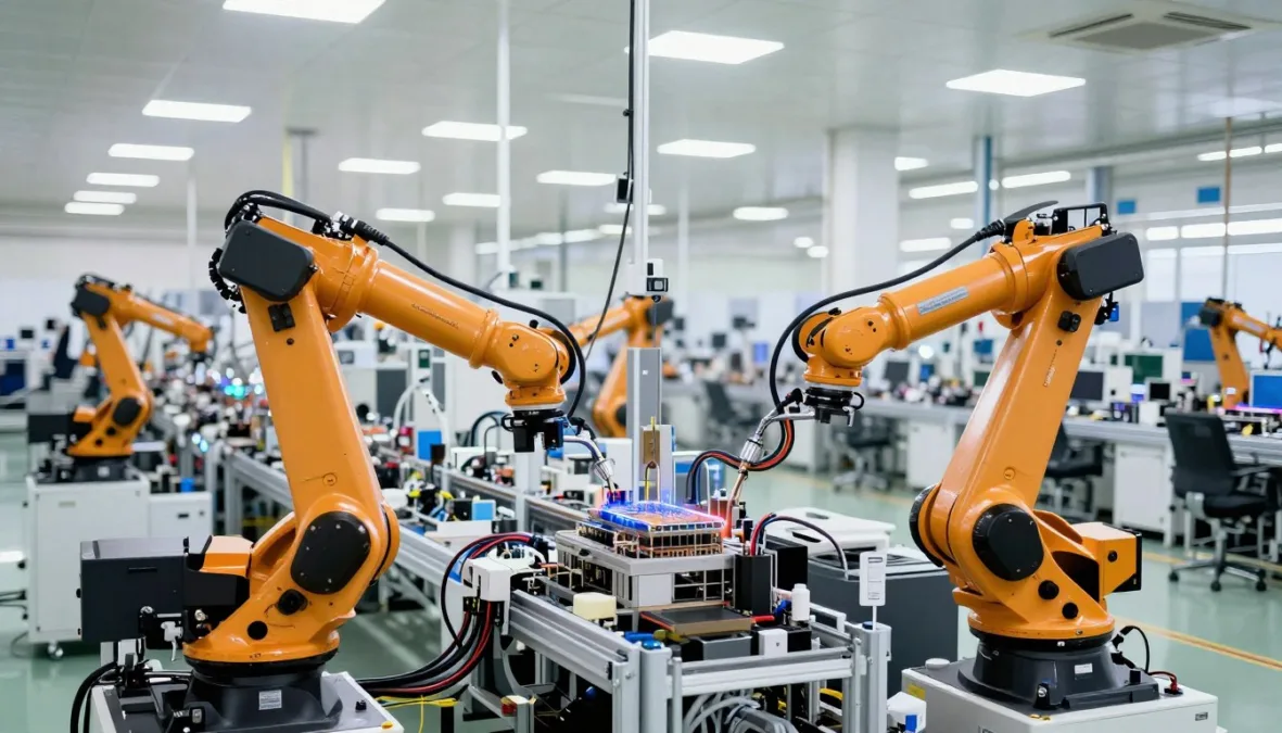 Samsung Electronics manufacturing facility with advanced production lines