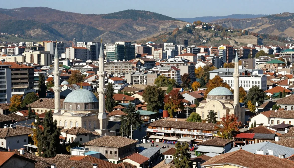 Sarajevo Bosnia showing mix of Ottoman and Austro-Hungarian architecture