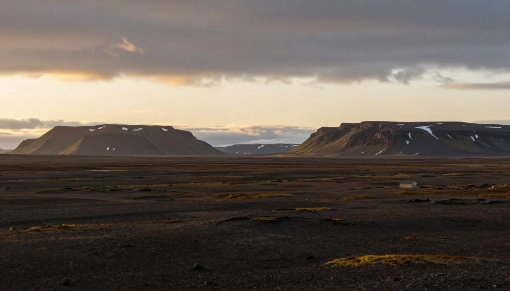 Serene landscape of Iceland's remote wilderness with minimal human presence