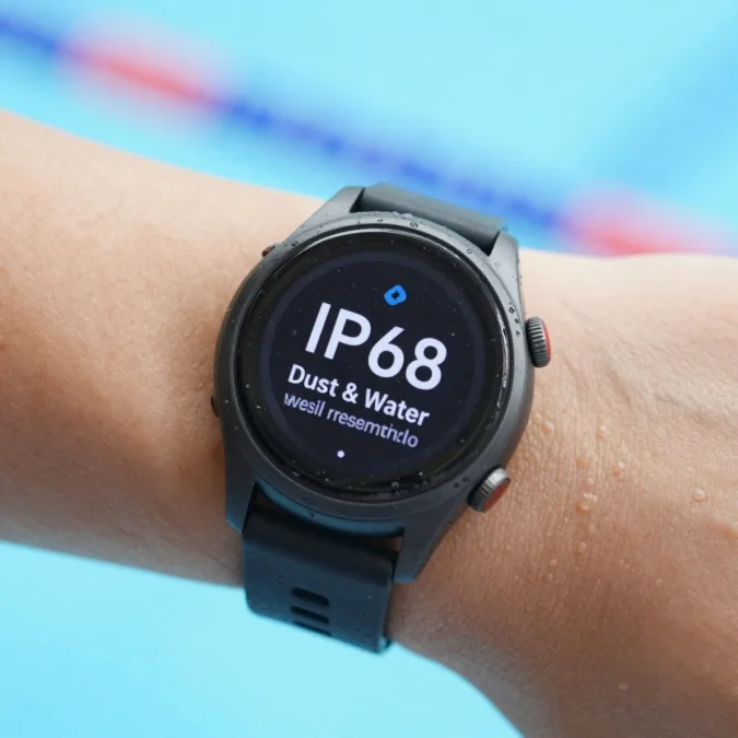 Smartwatch water resistance IP68 rating