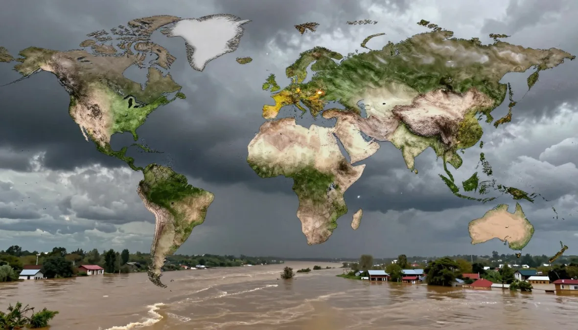 Top 10 worst floods in world history map and flood scene