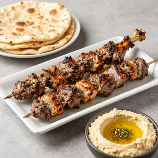 Traditional lamb dishes from Middle Eastern cuisine