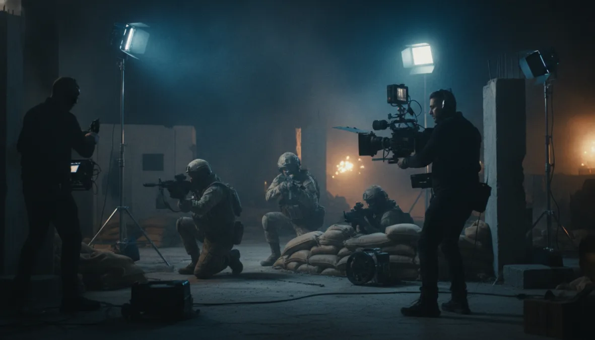 Uri 2 night operation filming with special lighting