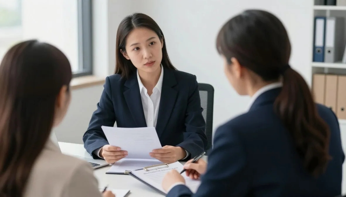 Victim advocate supporting crime victim through legal process