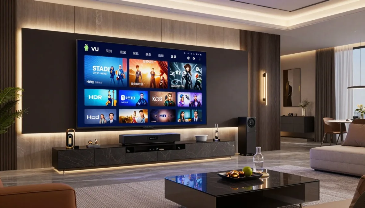 Vu Premium Android TV displaying HDR content