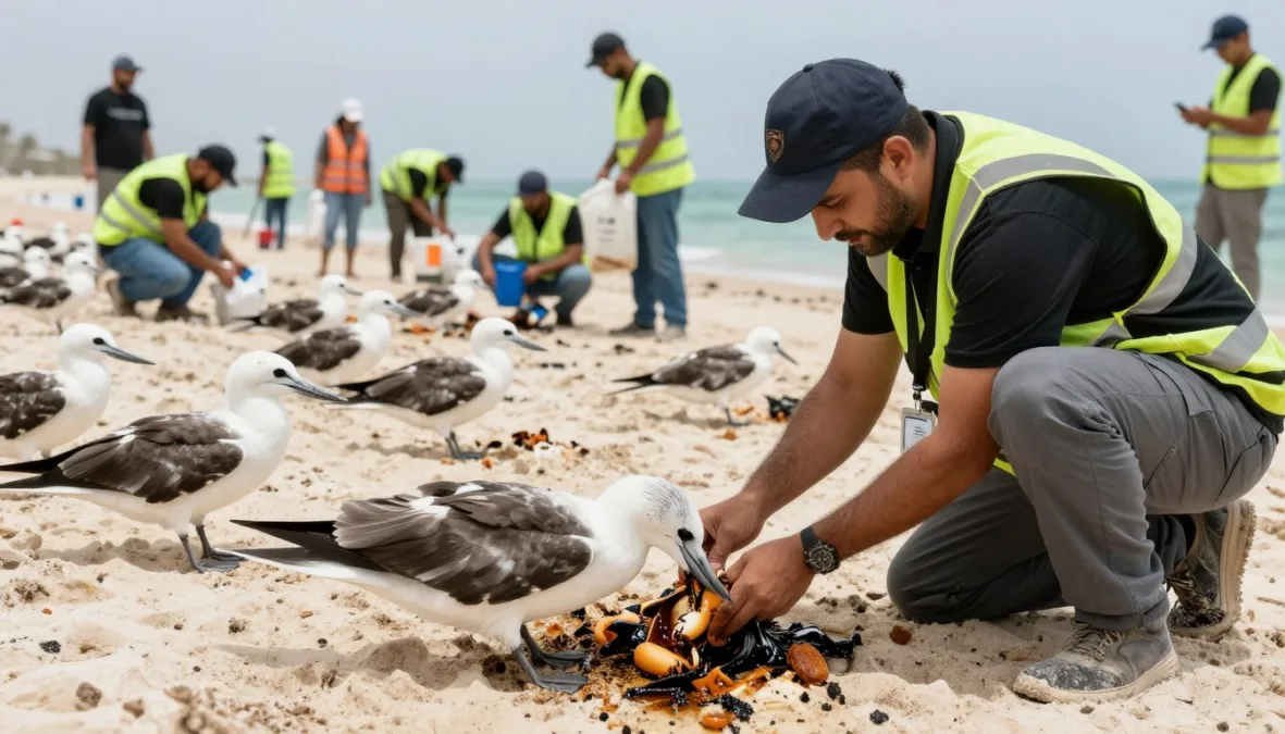 Wildlife rescue operations during 2026 Strait of Hormuz War environmental crisis