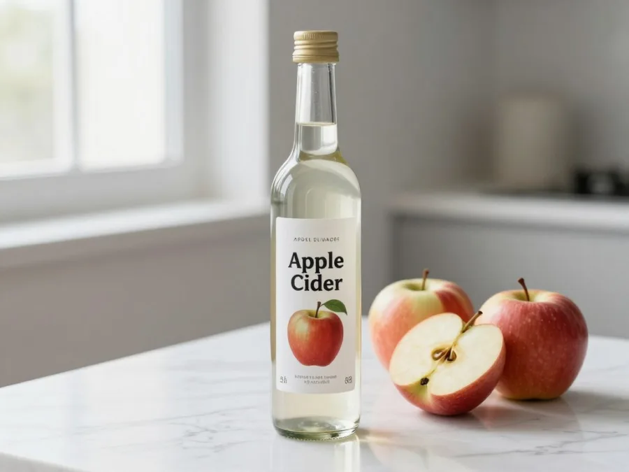 apple cider vinegar in glass bottle for blood sugar management