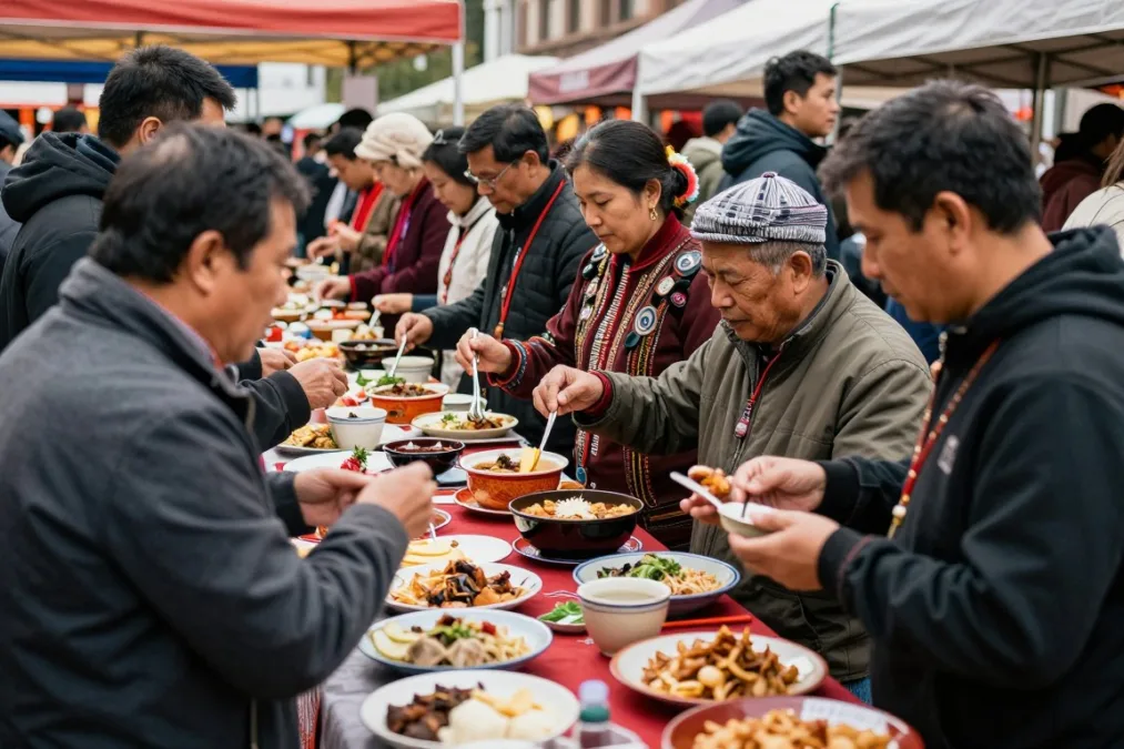 border region cultural festival or market