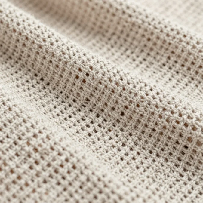 close up of lightweight knit fabric texture