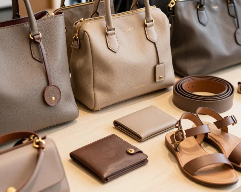 collection of leather accessories in various styles